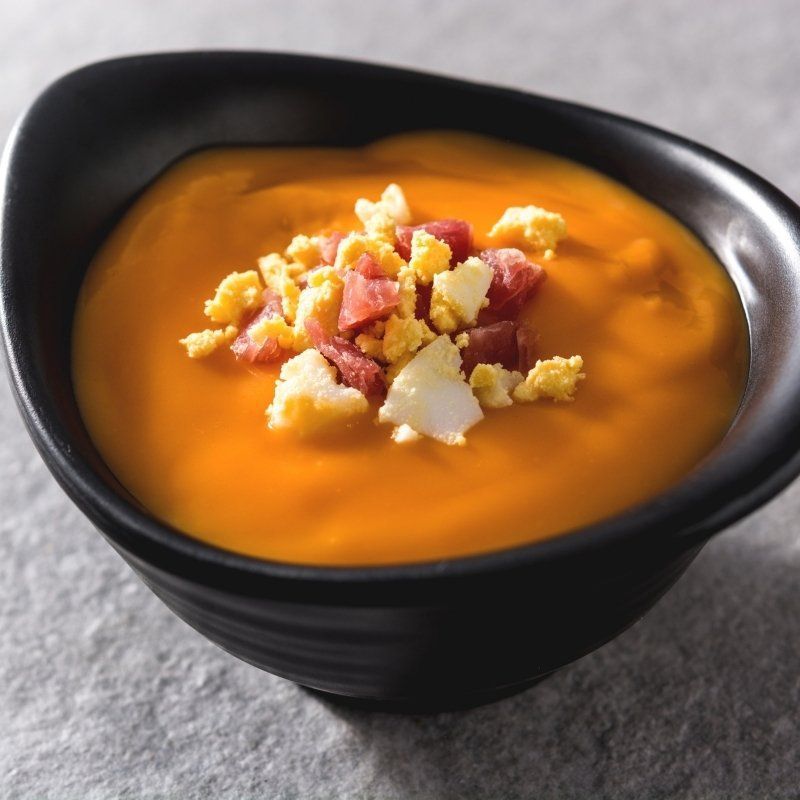 Foto gazpacho de calabaza. Preparación receta saludable